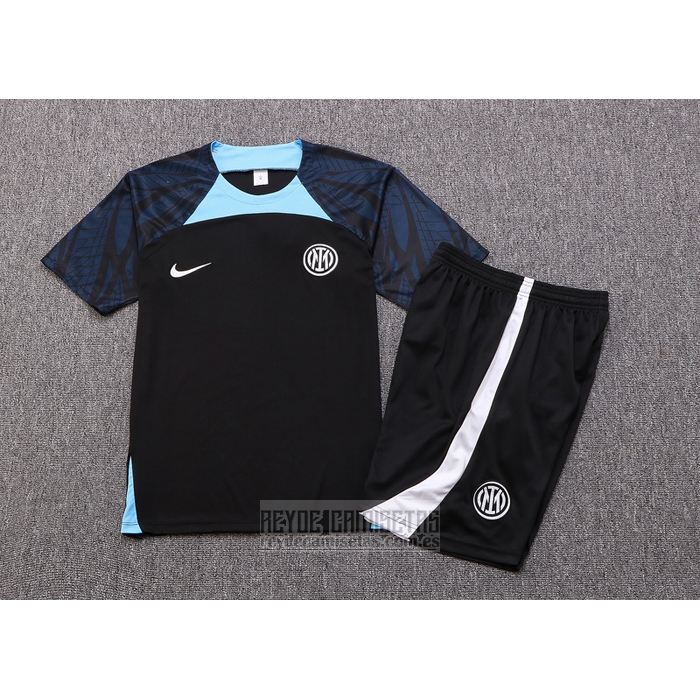 Chandal del Inter Milan Manga Corta 2022-2023 Negro - Pantalon Corto